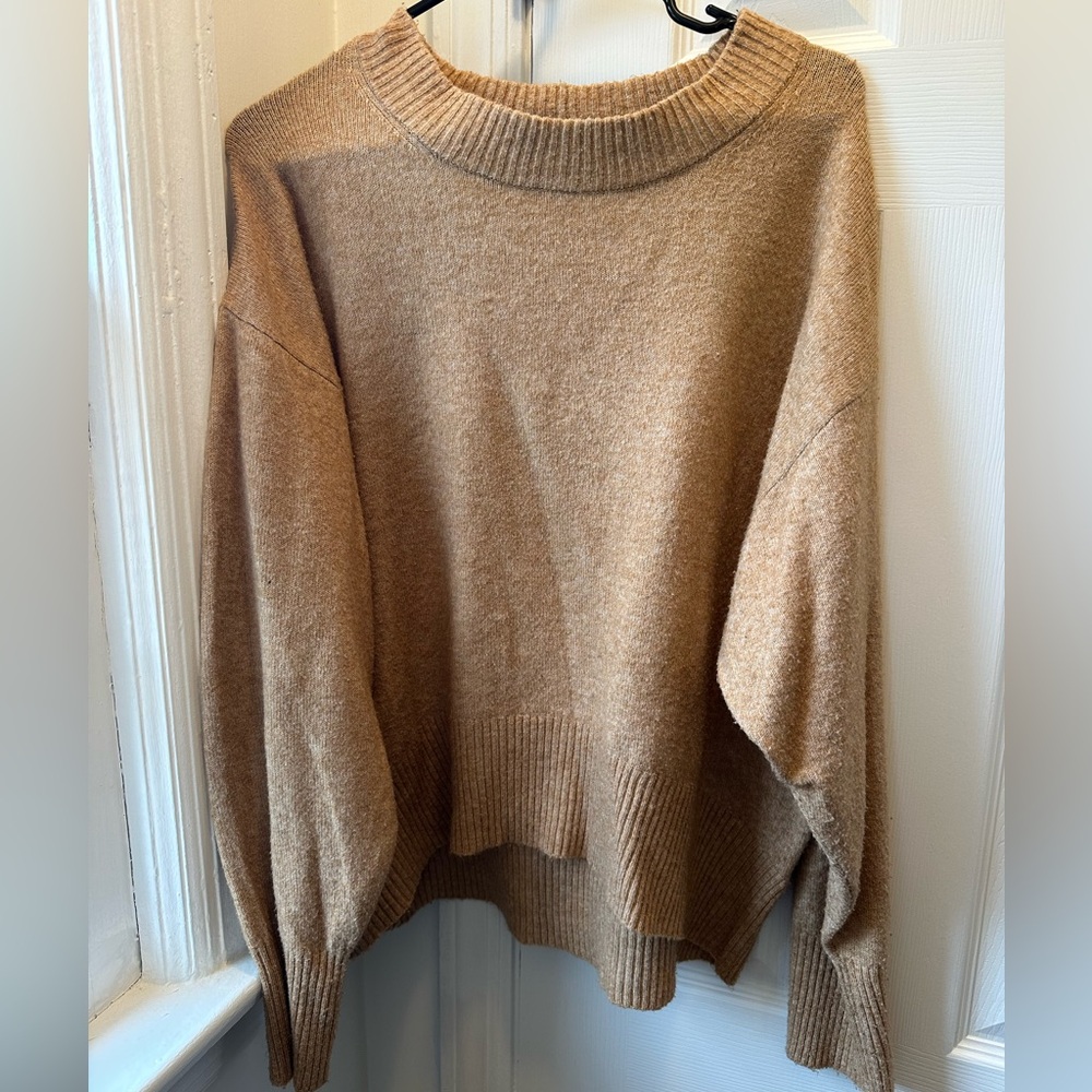 a new day Tan Cowl Neck Sweater